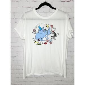 Dr Seuss x Torrid White Graphic Tshirt Womens Plus Size 0